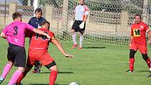 První kolo Poháru Okresního fotbalového svazu Kutná Hora: TJ Sokol Červené Janovice - TJ Sokol Kaňk 3:2 (3:2).