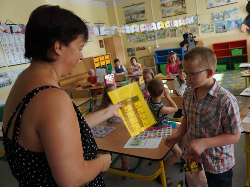 Předávání vysvědčení na Základní škole Jana Palacha v Kutné Hoře