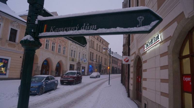 Sníh na Kutnohorsku 23. leden 2016