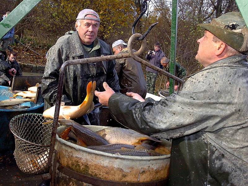 Podzimní výlov Katlova, listopad 2010