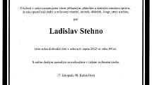 Smuteční oznámení: Ladislav Stehno.