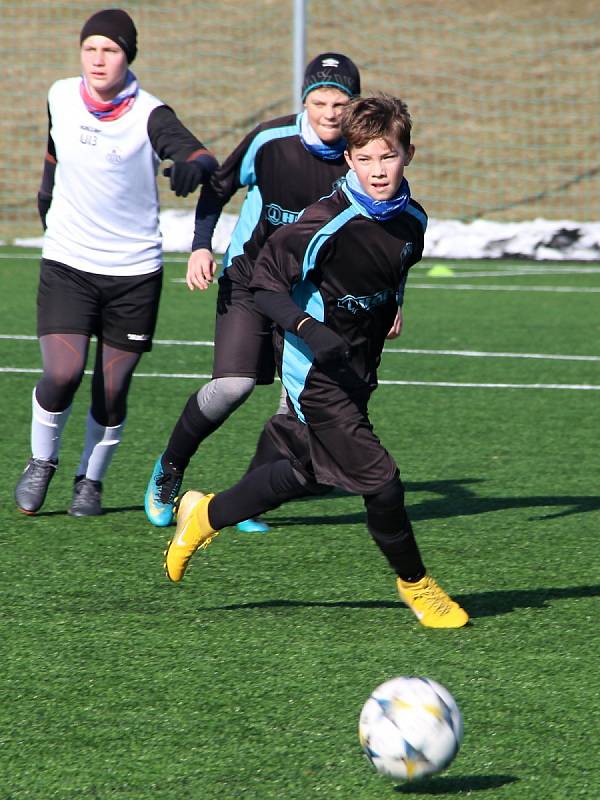 Zimní fotbalová příprava ligových mladších žáků U13: FC Slovan Havlíčkův Brod - FK Čáslav 1:9.