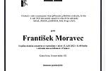 Smuteční oznámení: František Moravec.