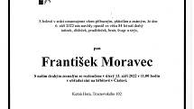 Smuteční oznámení: František Moravec.