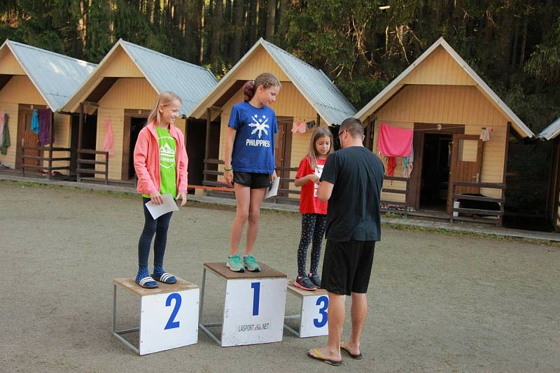 Dětský sportovní tábor pořádaný spolkem Olympia Kutná Hora v rekreačním středisku Želivka na Vysočině.