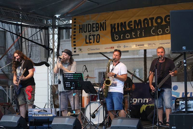 Koncert kapely Oliverova dálka v Kutné Hoře v pondělí 1. srpna 2022.