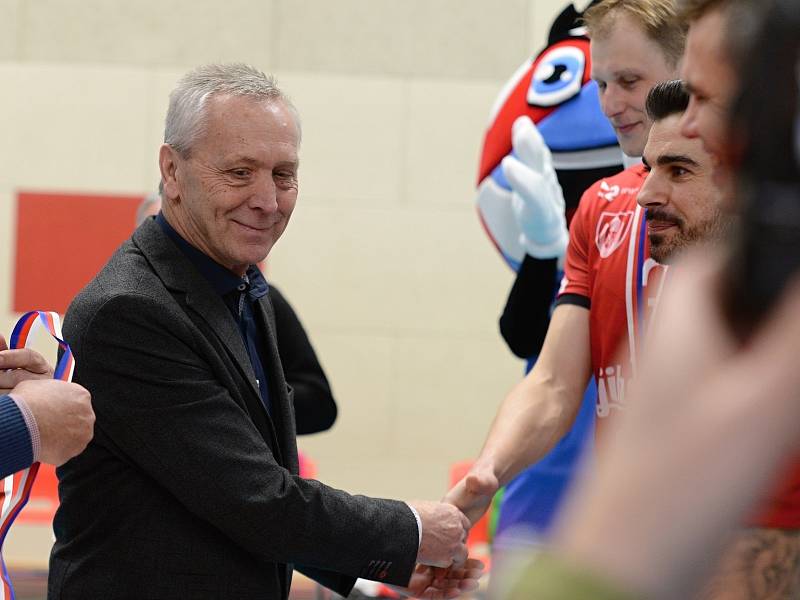 Finále final four Českého poháru ve volejbalu mezi Českými Budějovicemi a Kladnem v Kutné Hoře.