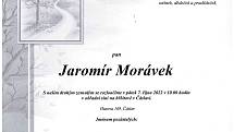 Smuteční oznámení: Jaromír Morávek.