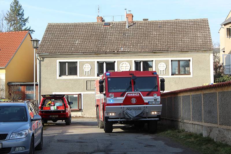 Požár rodinného domu v ulici Za Octárnou v Kutné Hoře.