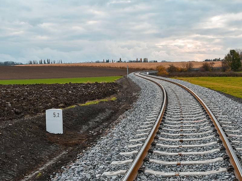 Opravená železniční trať 236 Čáslav - Třemošnice.