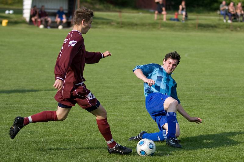 Z utkání okresního přeboru Křesetice - Zbýšov 2:2, sobota 9. května 2009