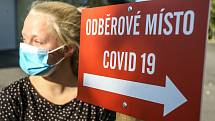 Odběrové místo pro pacienty s podezřením na nákazu koronavirem v Kutné Hoře.