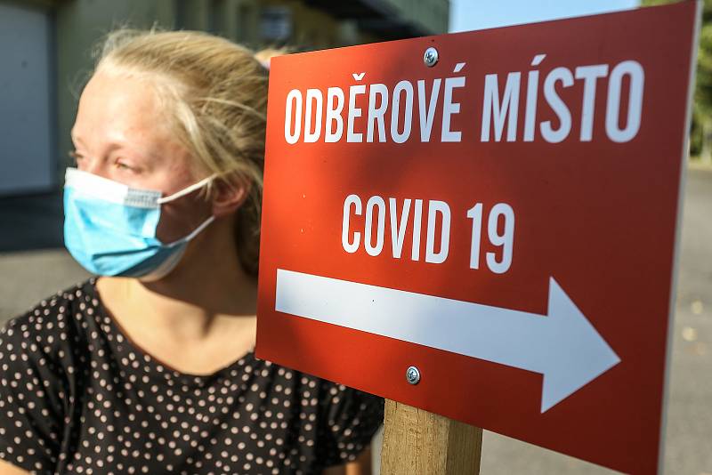 Odběrové místo pro pacienty s podezřením na nákazu koronavirem v Kutné Hoře.