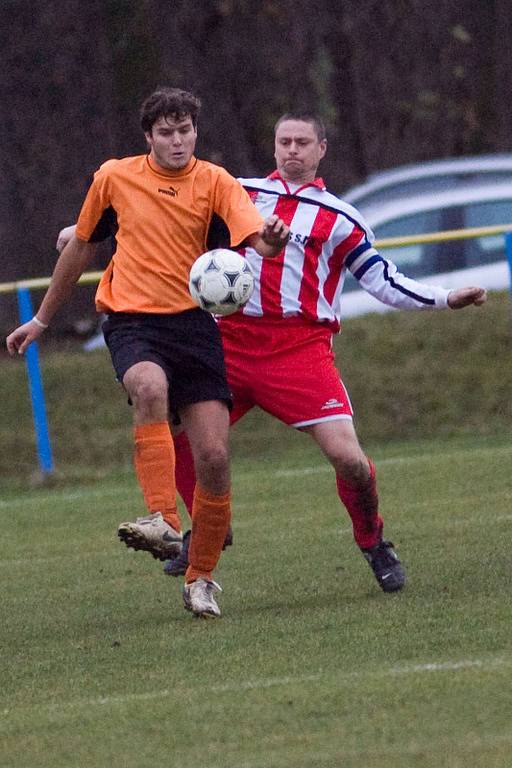 Fotbal okresní přebor: Nové Dvory - Kutná Hora B 1:1, neděle 16. listopadu 2008