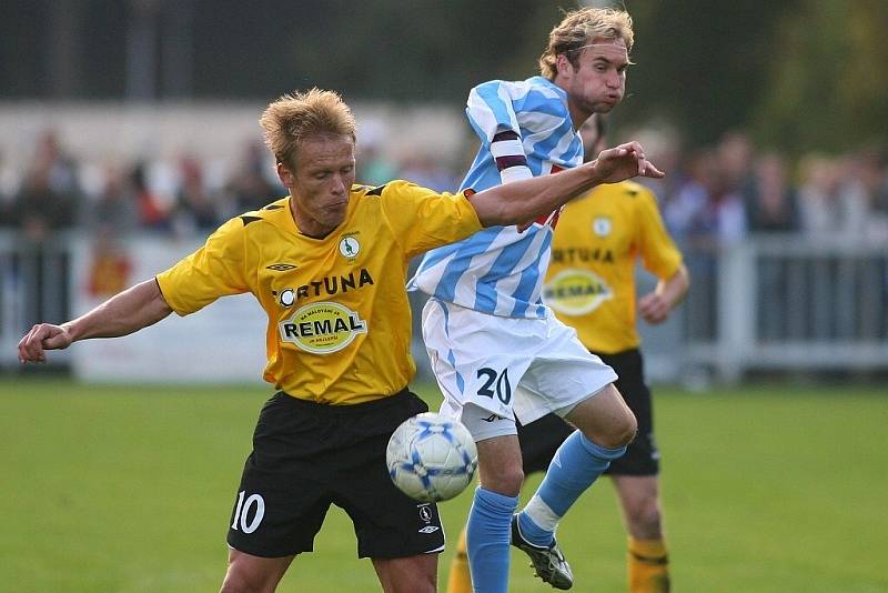 Z utkání II. ligy Čáslav - Bohemians 1905 1:1, sobota 27. září 2008