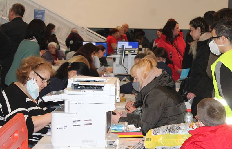 Kutnohorské asistenční centrum pro uprchlíky v pondělí 7. března 2022.