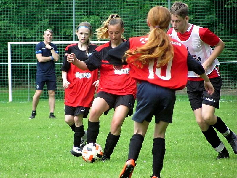 Fotbalový přípravný zápas mladších žáků: AFK Bratčice - FK Čáslav dívky 11:5 (6:0).