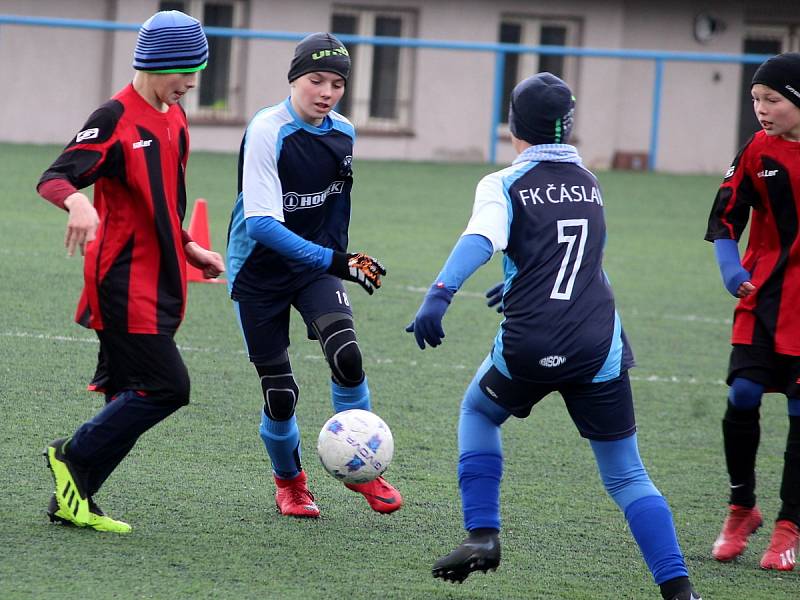 Fotbalový přípravný zápas, mladší žáci, kategorie U12: MFK Chrudim - FK Čáslav 3:8 (1:3, 0:3, 2:2).