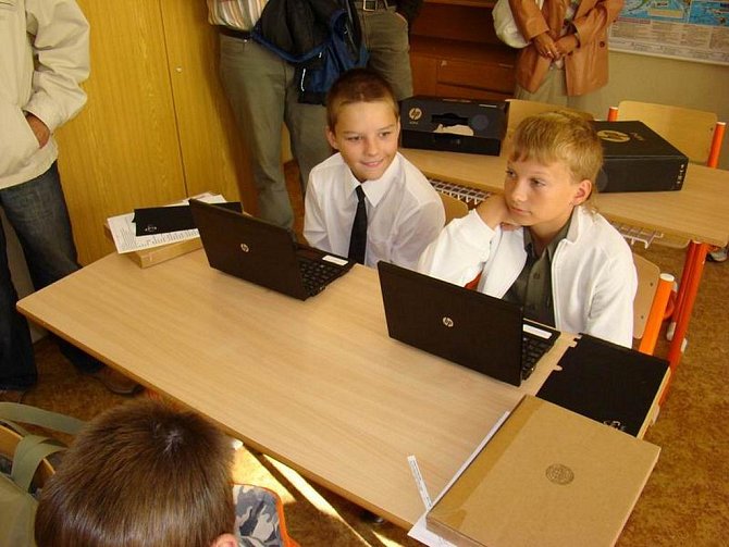 Otevření nové digitální třídy na Základní škole Jana Palacha v Kutné Hoře.