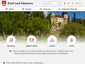 Nová podoba webových stránek města Zruče nad Sázavou, ještě s upozorněním na možné komplikace při jejich zobrazování.
