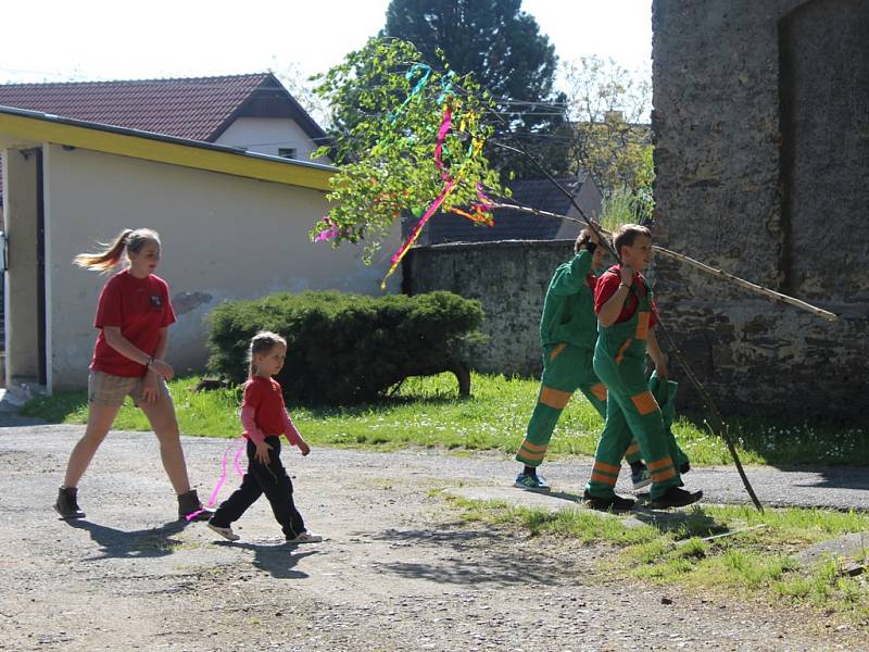 Stavění májek v Semtěši 