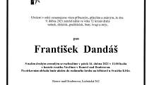 Smuteční oznámení: František Dandáš.