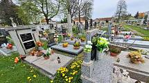Jaro na hřbitově v Potěhách.