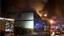 Jedenáct jednotek vyjelo k požáru ubytovny v kutnohorské části Sedlec 1.ledna 2021 ve večerních hodinách.