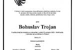 Smuteční oznámení: Bohuslav Trojan.