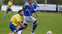 Utkání 7. kola okresního fotbalového přeboru: Zbraslavice - Sázava B 2:3.