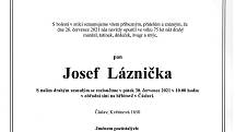 Smuteční oznámení: Josef Láznička.