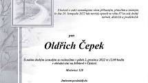 Smuteční oznámení: Oldřich Čepek.