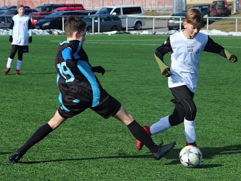 Zimní fotbalová příprava ligových mladších žáků U13: FC Slovan Havlíčkův Brod - FK Čáslav 1:9.