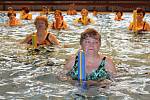 Zdravotní cvičení pod vedením Karly Fialové v krytém bazénu v Kutné Hoře.