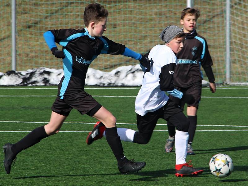 Zimní fotbalová příprava ligových mladších žáků U13: FC Slovan Havlíčkův Brod - FK Čáslav 1:9.