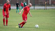 Z fotbalového utkání okresního přeboru Červené Janovice - Horní Bučice (8:2)