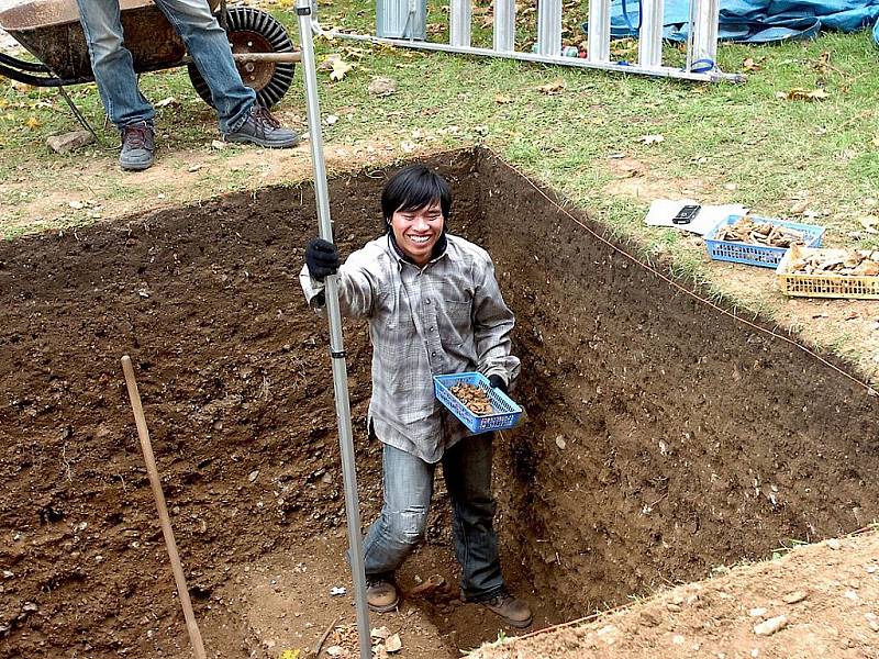 Archeologický výzkum v Kutné Hoře, říjen 2010