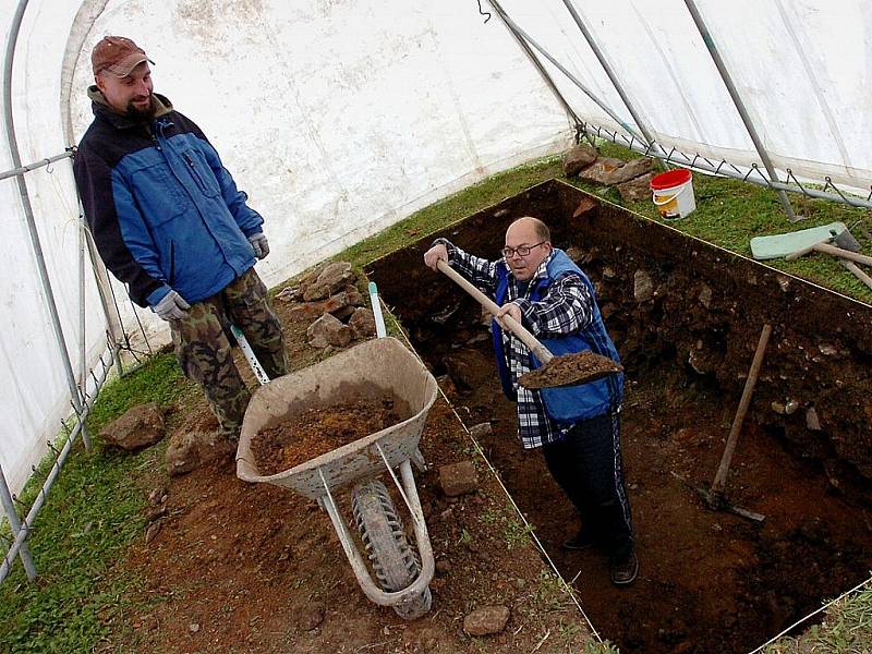 Archeologický výzkum v Kutné Hoře, říjen 2010