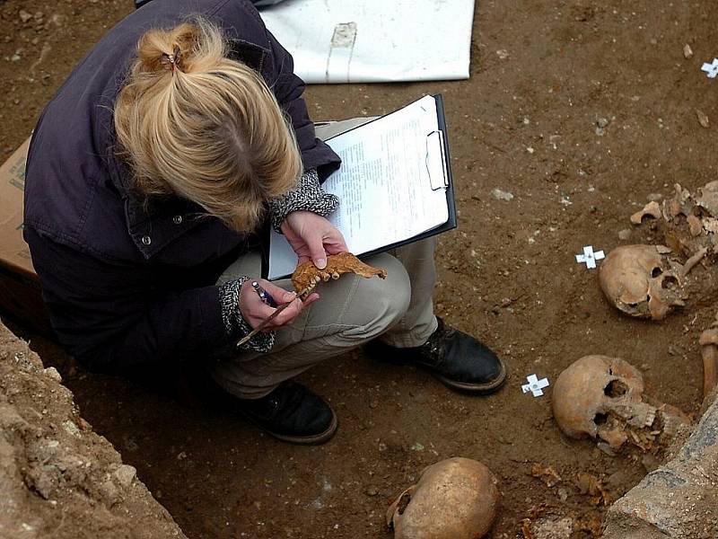 Archeologický výzkum v Kutné Hoře, říjen 2010