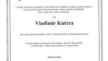 Smuteční oznámení: Vladimír Kučera.