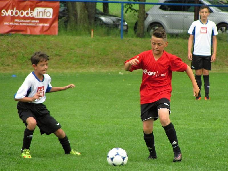 První finále okresního přeboru mladších žáků, neděle 4. června 2017: Sokol Družba Suchdol - FK Čáslav E 1:7.