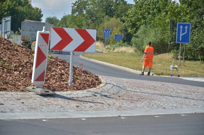 Kruhový objezd na Karlově - 23.7.2014