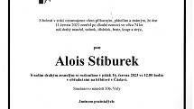 Smuteční oznámení: Alois Stiburek.