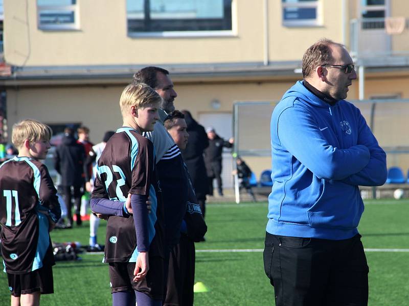 Zimní fotbalová příprava ligových mladších žáků U13: FC Slovan Havlíčkův Brod - FK Čáslav 1:9.