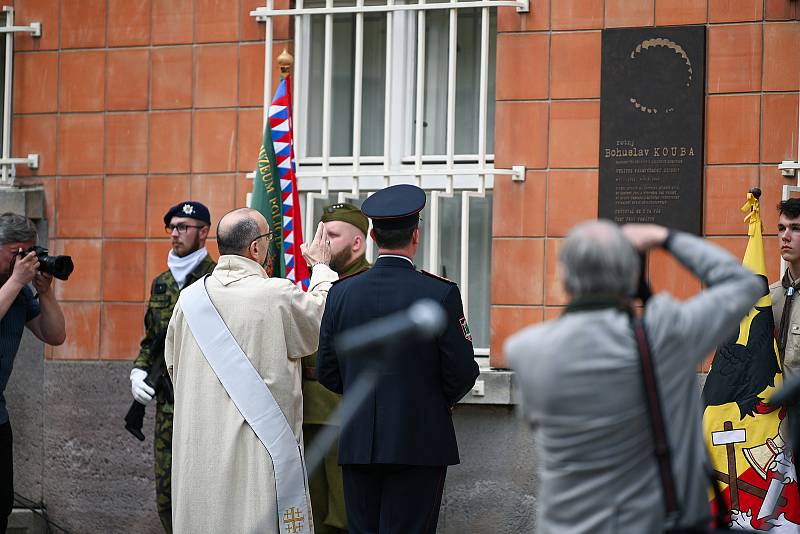 Odhalení pamětní desky Bohuslava Kouby v Kutné Hoře.