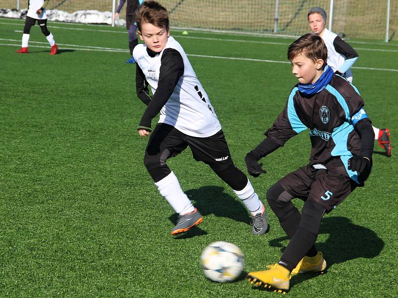 Zimní fotbalová příprava ligových mladších žáků U13: FC Slovan Havlíčkův Brod - FK Čáslav 1:9.