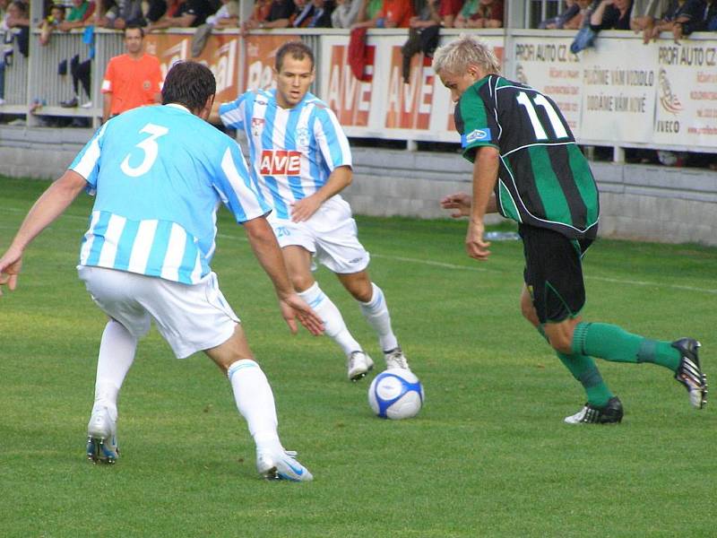 Z utkání druhé fotbalové ligy Čáslav - Sokolov (0:1)