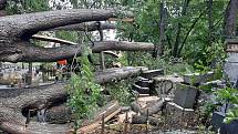 Větrná bouře, která se přehnala nad Kutnohorském 20. června, způsobila veliké škody i na hřbitovech.