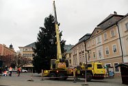 Vánoční strom na Palackého náměstí v Kutné Hoře.