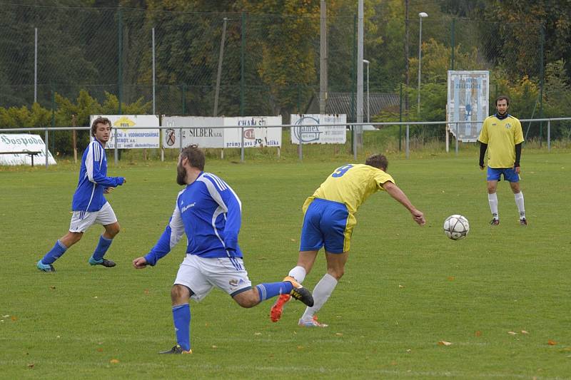 Utkání 7. kola okresního fotbalového přeboru: Zbraslavice - Sázava B 2:3.